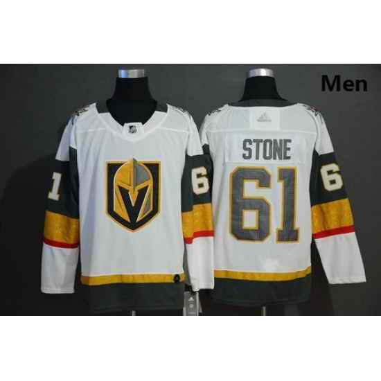Vegas Golden Knights 61 Mark Stone White With Special Glittery Logo Adidas Jersey